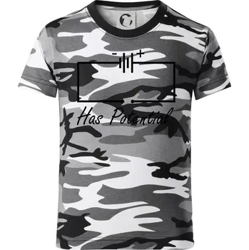 Chlapecké tričko Has potential - Dětské maskáčové triko - 104-110cm / 3-4 roky ( Šedý maskáč )