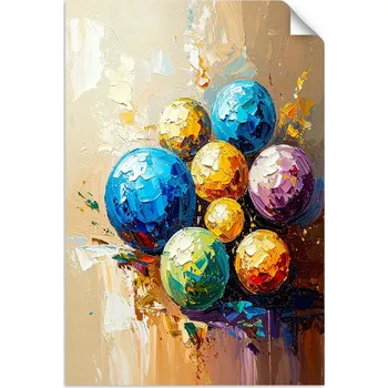 Obraz PLAKÁT NA ZEĎ do OBÝVÁKU KANCELÁŘE Barevné Koule Skvrny efekt barvy 30x45