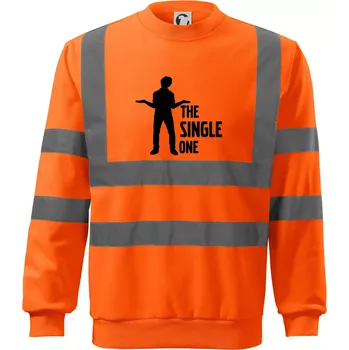 Pánská mikina Bachelor party - The single one - Reflexní mikina - 3XL ( Neonově oranžová )