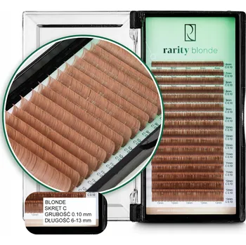 Umělé řasy UMĚLÉ ŘASY Rarity Blonde Lashes zatočení C | 0,10 mm | 6-13 mm MIX