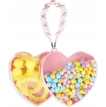 Dětské navlékací korálky SADA KORÁLKŮ K NAVLÉKÁNÍ NA NÁRAMKY A KORÁLE