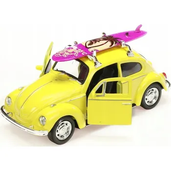 autíčko Volkswagen Beetle 1:34 WELLY surfing žlutý