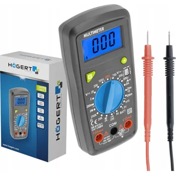 Multimetr Digitální multimetr, univerzální ruční měřič Hoegert Technik HT1E602