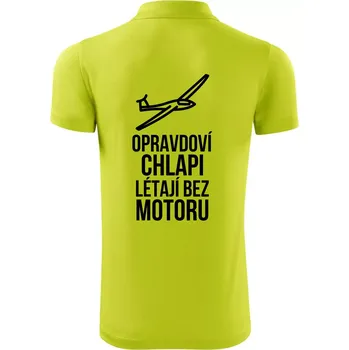 Pánská košile Opravdovi chlapi létají bez motoru - Polokošile Victory sportovní (dresovina) - 3XL ( Limetková )