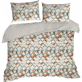 Povlečení Povlečení 220X200 z bavlněného saténu s geometrickým vzorem