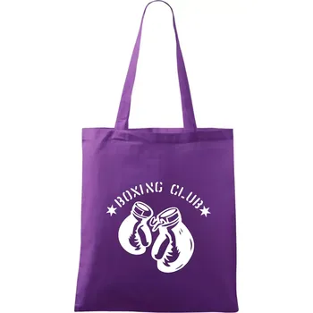 Boxing club nápis - Taška bavlněná - 42 x 38 cm ( Fialová )