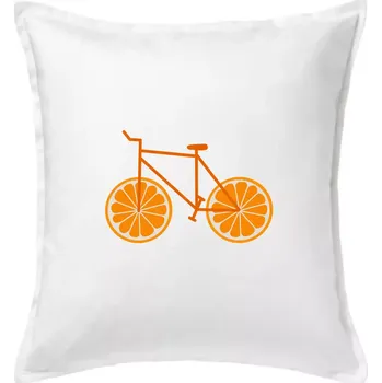 Polštář Kolo pomeranč (Moňas) - Polštář 50x50 - 50x50 - Pouze potah ( Bílá )
