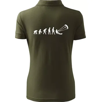 Evoluce KITEBOARDING - Polokošile dámská Pique Polo - M ( Military )