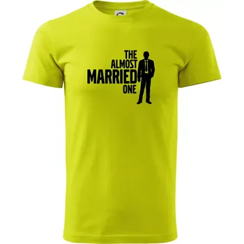 Pánské tričko Bachelor party - The almost married one - Klasické pánské triko vyšší gramáže - 2XL ( Limetková )
