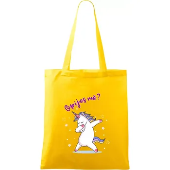 Jednorožec Opiješ mě? - Taška bavlněná - 42 x 38 cm ( Žlutá )