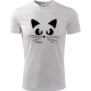 Chlapecké tričko Kočka mňau - Dětské triko sportovní (dresovina) - 146 cm/10 let ( Bílá )