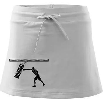 Dámská sukně Boxing boxer - Sportovní sukně - two in one - L ( Bílá )