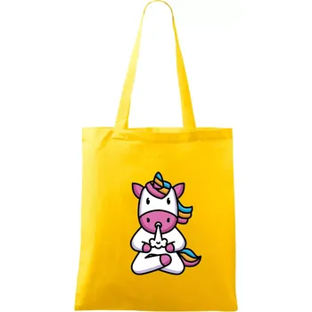 Yoga funící jednorožec - Taška bavlněná - 42 x 38 cm ( Žlutá )