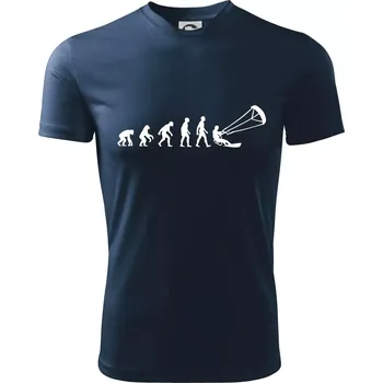 Evoluce KITEBOARDING - Dětské triko sportovní (dresovina) - 134 cm/8 let ( Námořní modrá (velmi tmavá - téměř černá) )