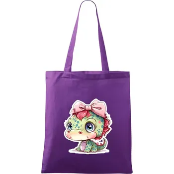 Dračí holčička - Taška bavlněná - 42 x 38 cm ( Fialová )
