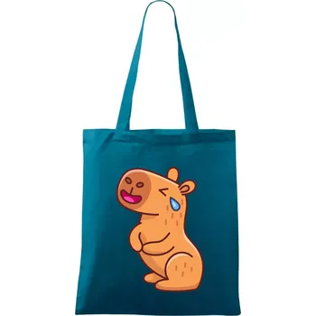 Smutná kapybara - Taška bavlněná - 42 x 38 cm ( Petrolejová )