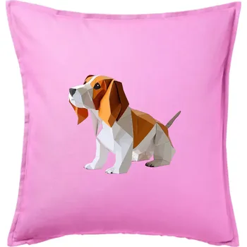 Polštář Bígl slepený z papíru - Polštář 50x50 - 50x50 - Pouze potah ( Růžová )