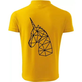 Pánská košile Geometrie - Jednorožec - Polokošile pánská Pique Polo 203 - 2XL ( Žlutá )