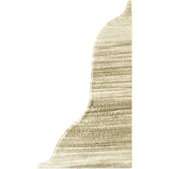 Podlahová lišta Pravá koncovka k soklové liště 52mm PVC DUB BÍLÝ (Bílý dub)