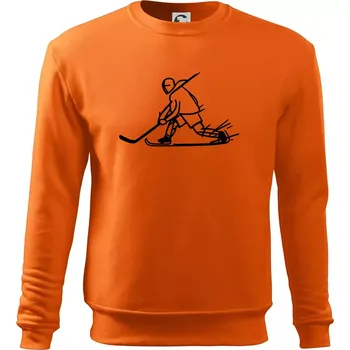 Pánská mikina Kreslený hokejista tučnou fixou - Mikina Essential pánská - 2XL ( Oranžová )
