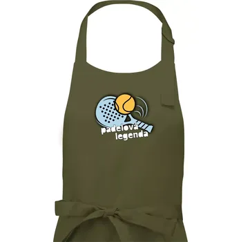 Kuchyňská zástěra Padelová legenda - Pánská zástěra na vaření - Univerzální velikost ( Khaki )