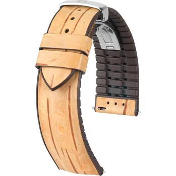 Módní doplněk Koženkový řemínek Hirsch Birch 0921045190-2, béžový, Quick Release - 20 mm