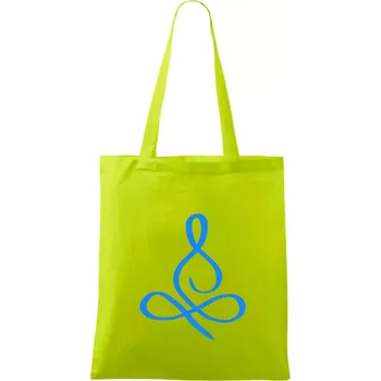 Yoga - lotus modrý (Moňas) - Taška bavlněná - 42 x 38 cm ( Limetková )