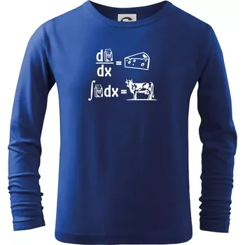 Chlapecké tričko Matematika mléko - Triko dětské Long Sleeve - 122 cm/6 let ( Královská modrá )
