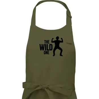Kuchyňská zástěra Bachelor party - The wild one - Pánská zástěra na vaření - Univerzální velikost ( Khaki )