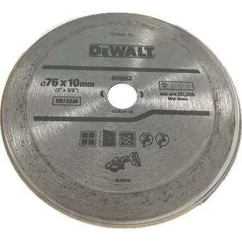 Řezný kotouč Kotouč na řezání dlaždic DeWalt DT20591 76 x 9,5 mm
