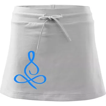Dámská sukně Yoga - lotus modrý (Moňas) - Sportovní sukně - two in one - L ( Bílá )