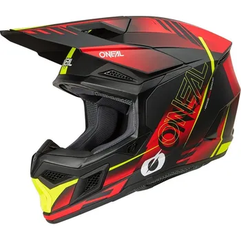 Helma na motorku Integrální přilba - O'NEAL 3Series HAZE - Černá / Červená / Žlutá XS (53/54 cm)