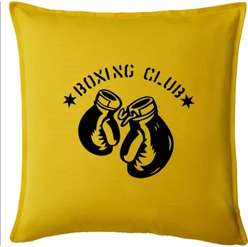 Polštář Boxing club nápis - Polštář 50x50 - 50x50 - Pouze potah ( Žlutá )