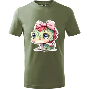 Chlapecké oblečení Dračí holčička - Tričko dětské bavlněné - 146 cm/10 let ( Khaki )