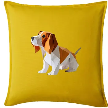 Polštář Bígl slepený z papíru - Polštář 50x50 - 50x50 - Pouze potah ( Žlutá )