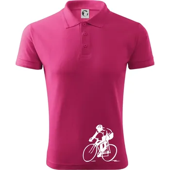 Pánská košile Silniční cyklista - Polokošile pánská Pique Polo 203 - M ( Purpurová )
