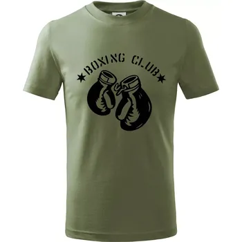 Dětská móda Boxing club nápis - Tričko dětské bavlněné - 146 cm/10 let ( Khaki )