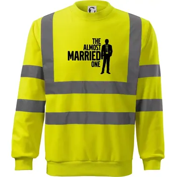 Pánská mikina Bachelor party - The almost married one - Reflexní mikina - XL ( Neonově žlutá )