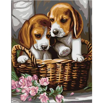 Obraz Malování podle čísel Obraz s rámem NerdHunters 40x50 cm pro dospělé děti