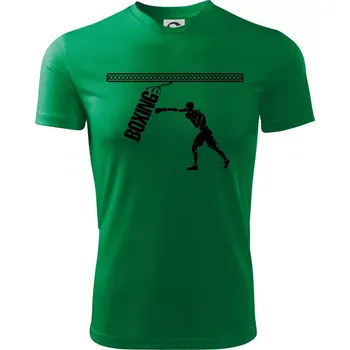 Chlapecké tričko Boxing boxer - Dětské triko sportovní (dresovina) - 146 cm/10 let ( Středně zelená )