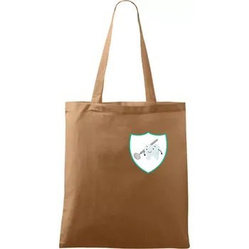 Nákupní taška Zoubek na prsu - zrcátko - Taška bavlněná - 42 x 38 cm ( Cappuccino )