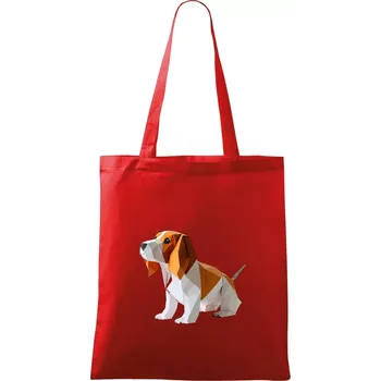 Bígl slepený z papíru - Taška bavlněná - 42 x 38 cm ( Červená )