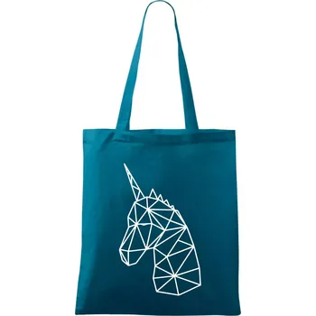 Geometrie - Jednorožec - Taška bavlněná - 42 x 38 cm ( Petrolejová )