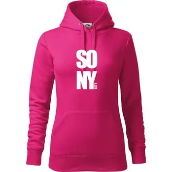 Dámská mikina SO NY city - Mikina dámská Cape s kapucí - M ( Purpurová )