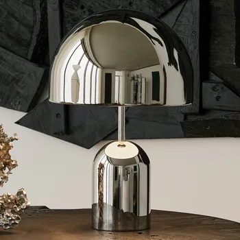 Lampička Tom Dixon LED stolní lampa Bell, stříbrná, 43 cm, stmívatelná - Délka kabelu 250 cm 2 x 6 W LED - Doprava zdarma