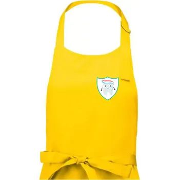 Kuchyňská zástěra Zoubek na prsu - zubní pasta - Pánská zástěra na vaření - Univerzální velikost ( Žlutá )