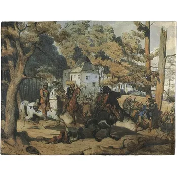 prostírání Prostírání na stůl Bitva se Švédy Artur Grottger