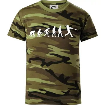 Evoluce baseball pálkař odpal - Dětské maskáčové triko - 104-110cm / 3-4 roky ( Zelený maskáč )