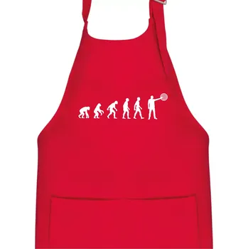 Kuchyňská zástěra Evoluce střelec terč - Dětská zástěra na vaření - Univerzální velikost ( Červená )