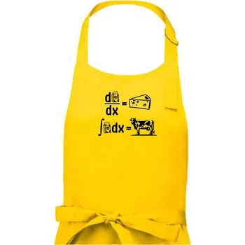 Kuchyňská zástěra Matematika mléko - Pánská zástěra na vaření - Univerzální velikost ( Žlutá )